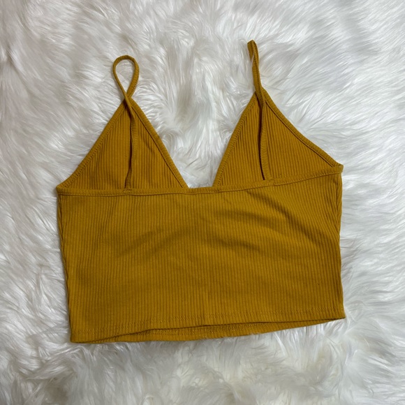 PUBLIK Yellow Cropped Tank Size L - Picture 3 of 3